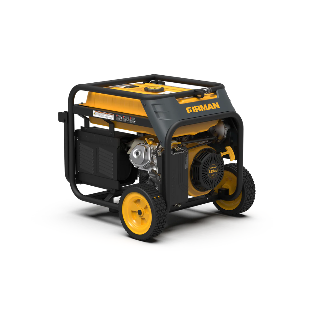 Firman, Firman Dual Fuel 7125/5700W Recoil Start Gas or Propane Powered Portable Generator with Wheel Kit - DS-H05752